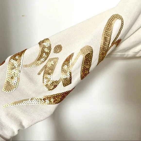 CAMPUS PULLOVER VICTORIA’s SECRET PINK CREAM XS - Picture 5 of 7